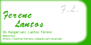 ferenc lantos business card